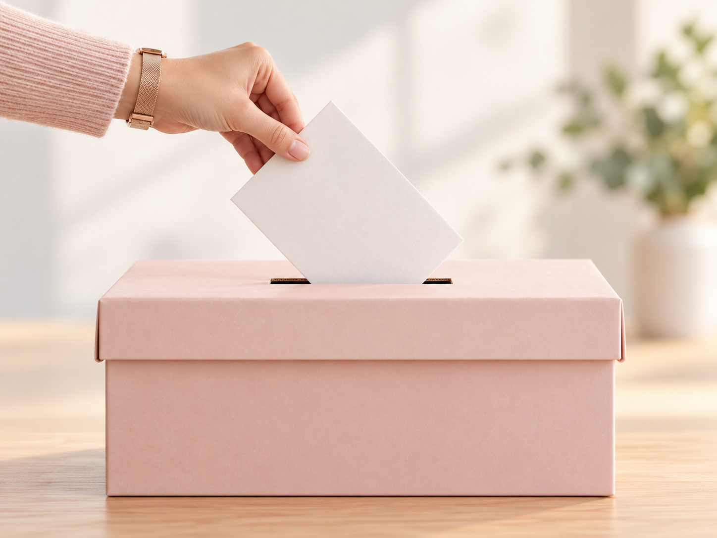 Placing a Card in a Blush Ballot Box
